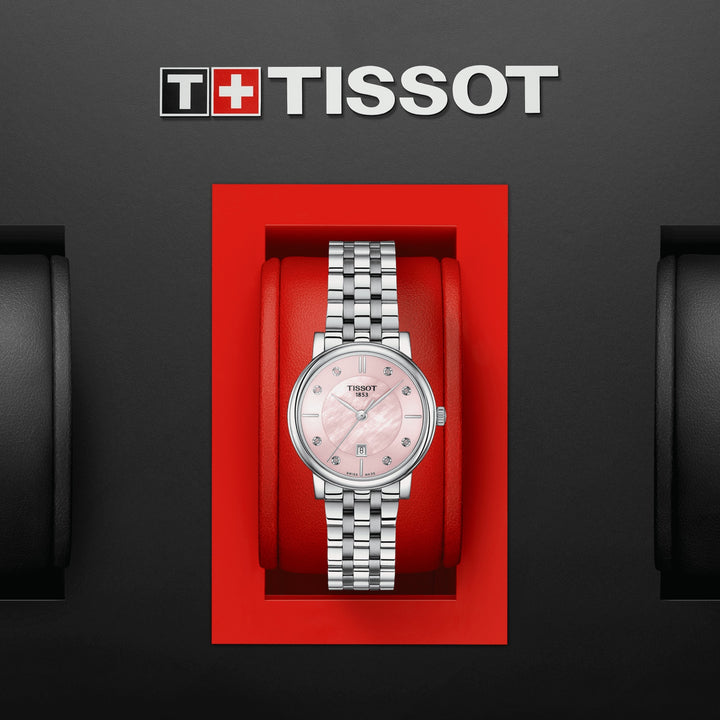 Tissot Carson Premium Lady 30 מ"מ מדרפר ורוד קוורץ פלדה T122.210.11.159.00