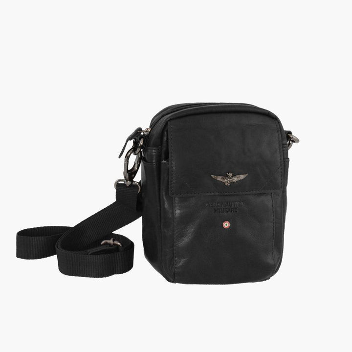 Aeronautica Militare Borsello a tracolla in vera pelle VINTAGE AM307-NE - Capodagli 1937