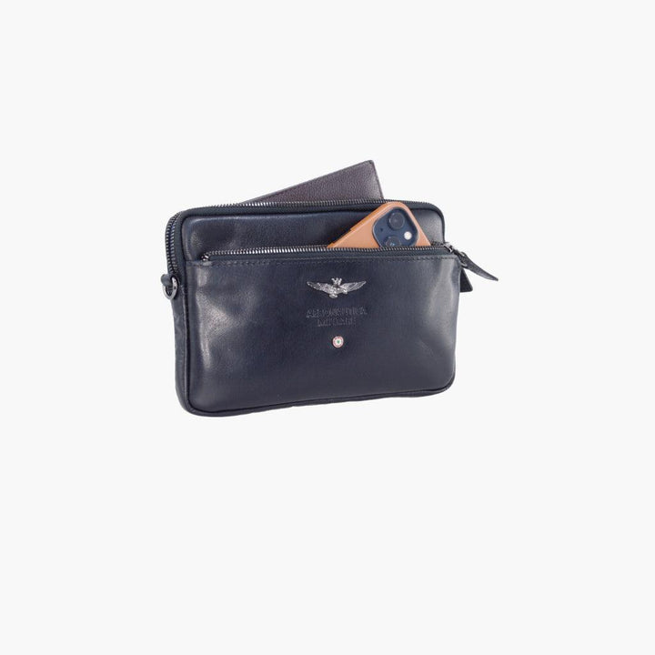 Aeronautica Militare Pochette uomo in pelle linea Vintage AM356-NE - Capodagli 1937