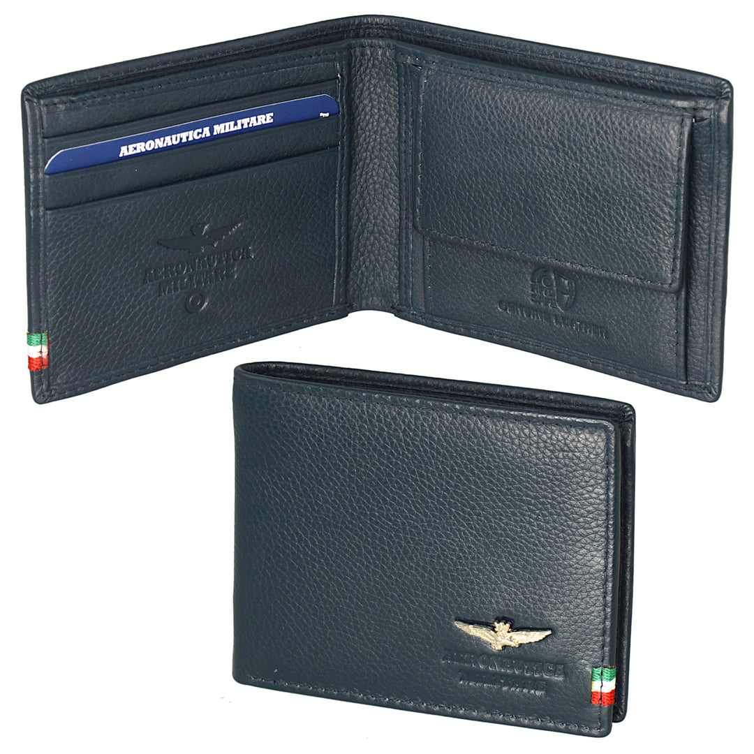 Aeronautica Militare Men's Wallet Leather Portfolio Line Flag AM101-BL