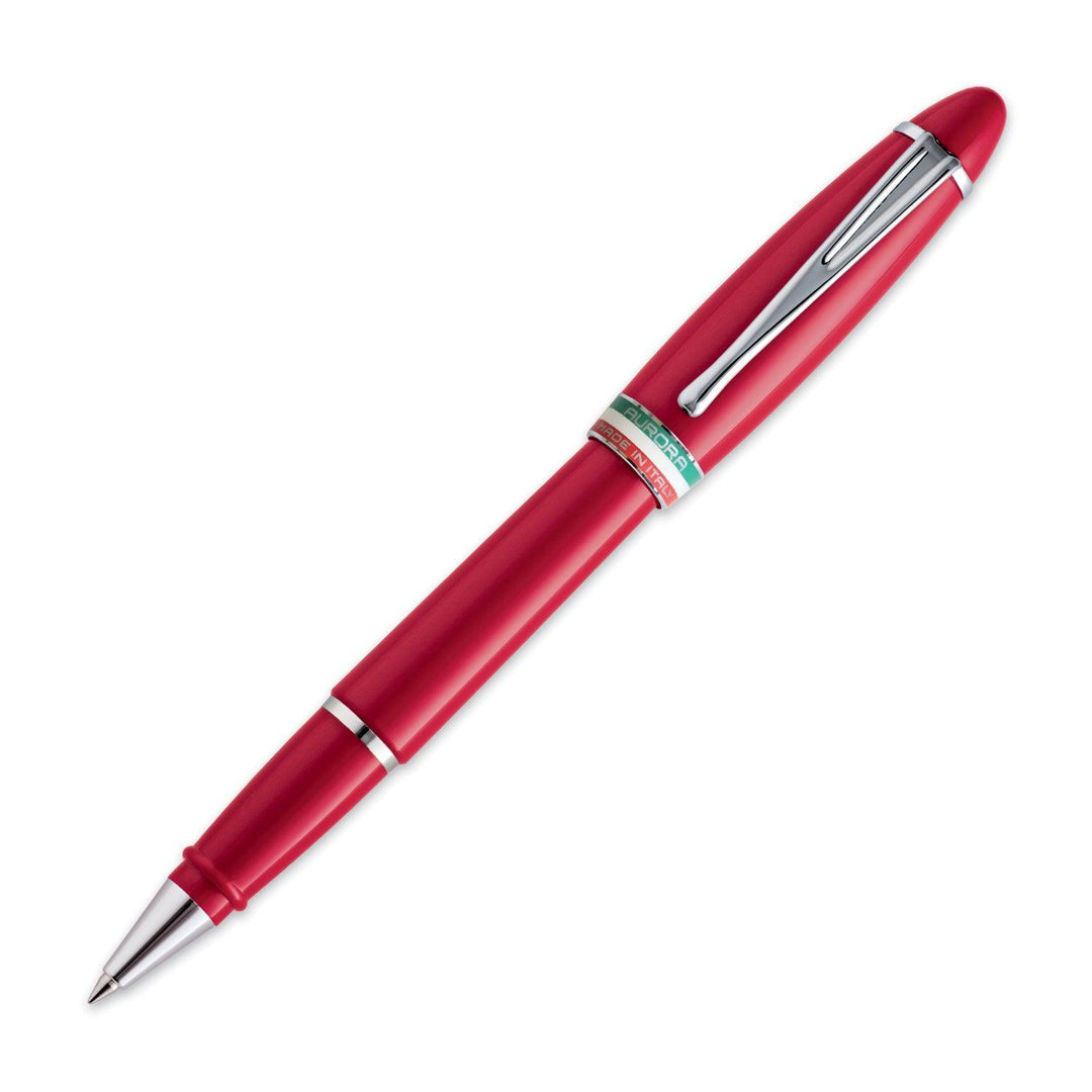 Aurora roller Ipsilon Italia rossa anello in lacca tricolore e finiture cromate B77-R - Capodagli 1937