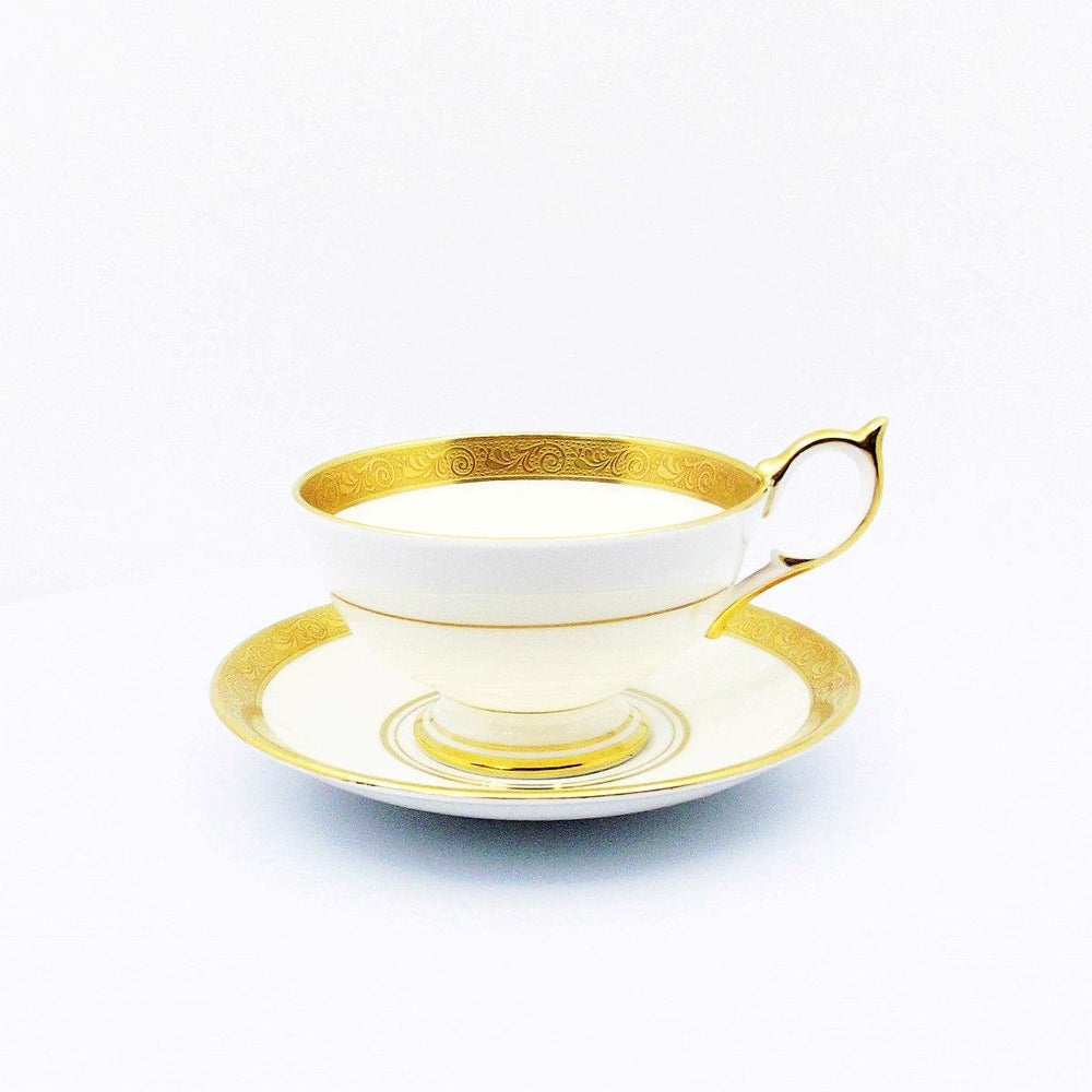 Aynsley England 1 tazza da tè decoro oro zecchino porcellana fine english bone china A-0059 - Gioielleria Capodagli
