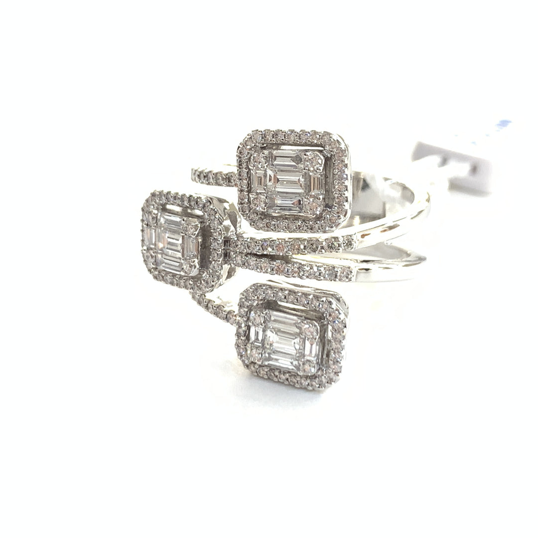 Bianco Milano anello trilogy fantasia oro bianco 18kt 11,1g e 151 diamanti totale 1,27ct AN.19149321 - Gioielleria Capodagli