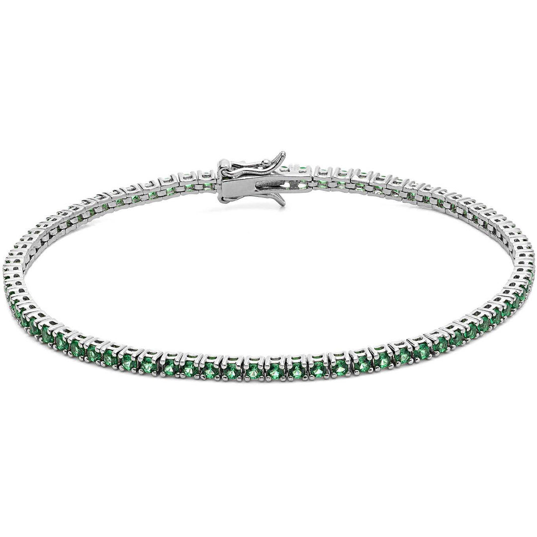 Comete bracciale Tennis argento 925 zirconi verdi UBR 996 M18 - Capodagli 1937