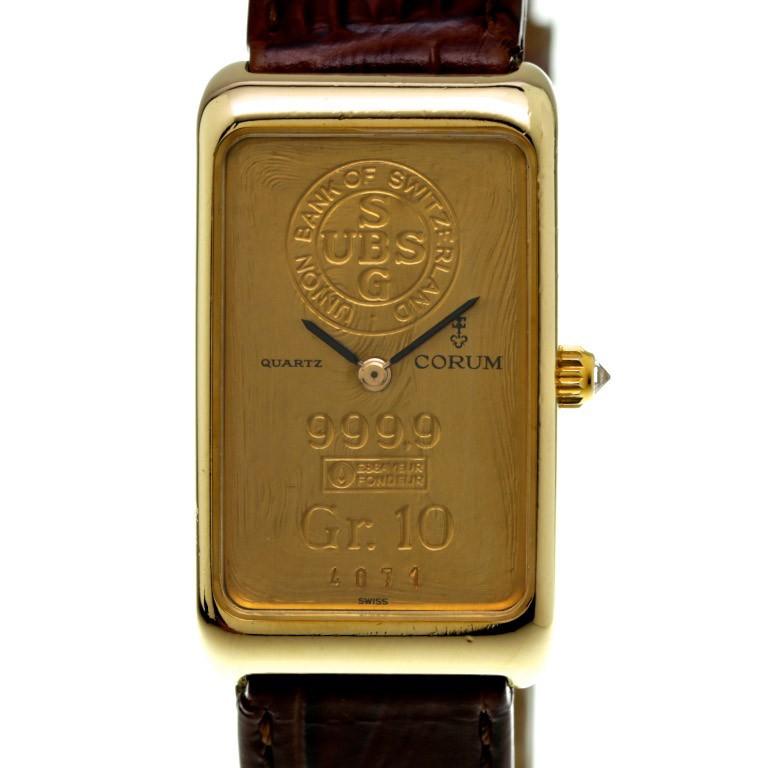 Corum orologio uomo Lingotto 10g 21x34mm oro 18kt quarzo 42400 - Gioielleria Capodagli