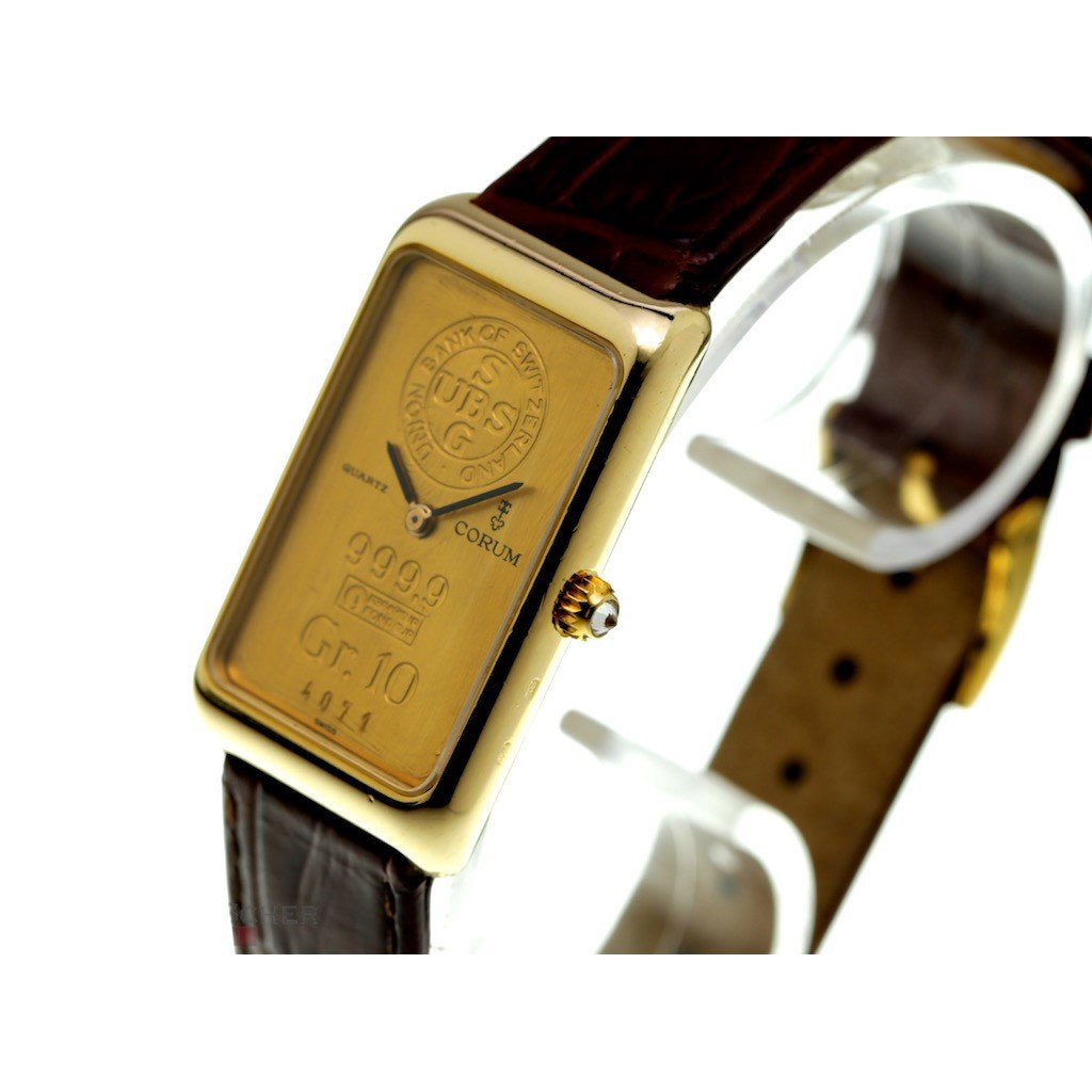Corum orologio uomo Lingotto 10g 21x34mm oro 18kt quarzo 42400 - Gioielleria Capodagli