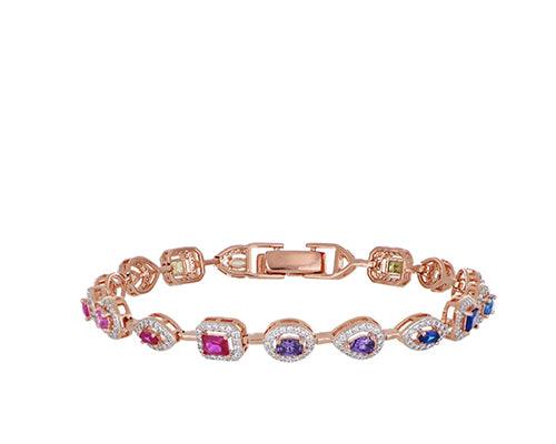 Cuori Milano bracciale Gem Tornado argento 925 finitura PVD oro rosa cubic zirconia 24978613 - Capodagli 1937