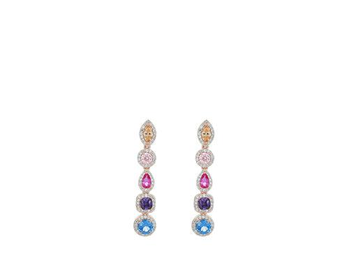 Cuori Milano orecchini pendenti Gem Tornado argento 925 finitura PVD oro rosa cubic zirconia 24978620 - Capodagli 1937