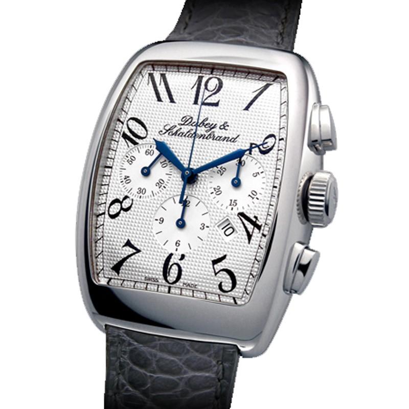 Dubey & Schaldenbrand orologio uomo Aerodyn Aerochrono 33x44mm cronografo automatico acciaio cinturino alligatore DU1012AC1PD - Gioielleria Capodagli