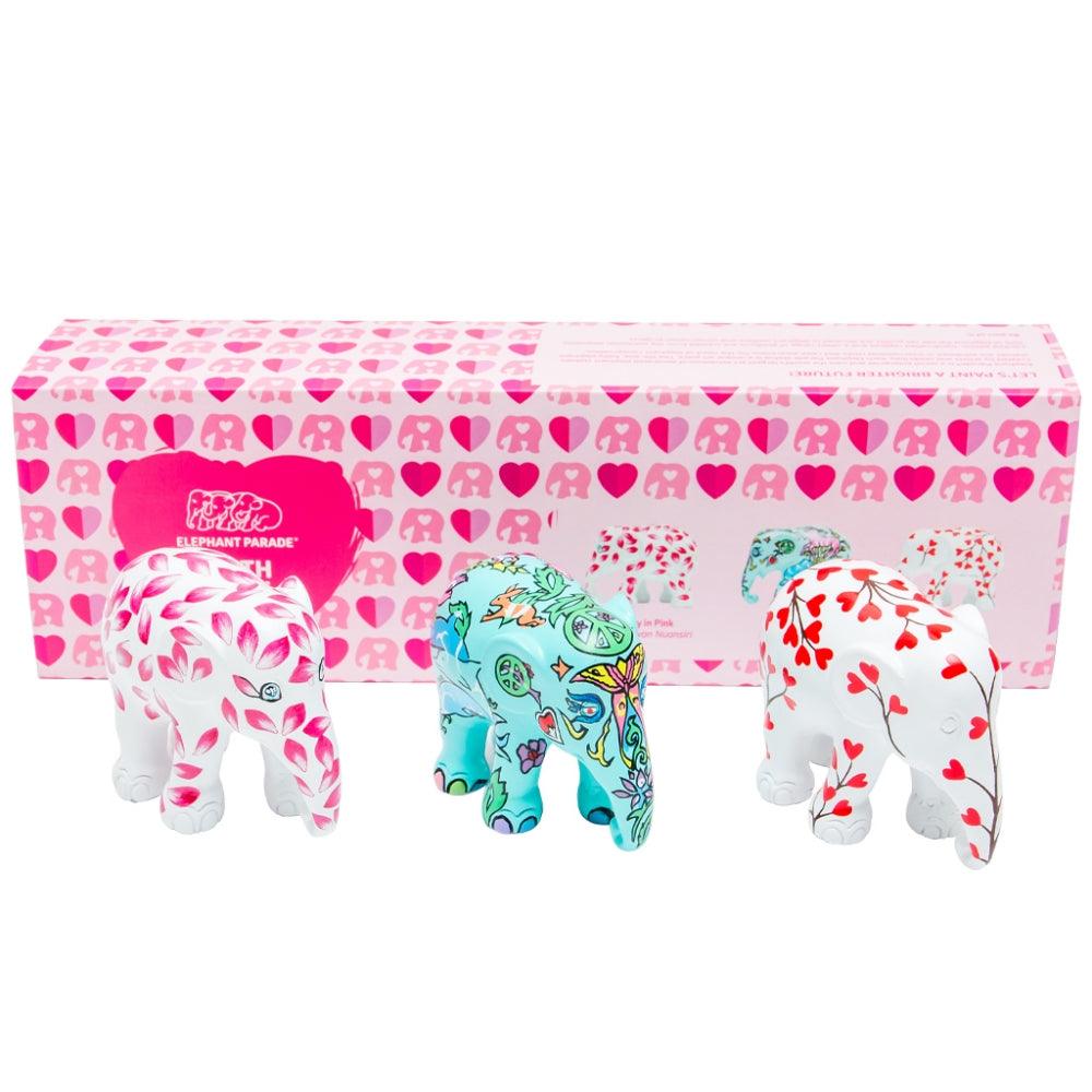 Elephant Parade multipack elefanti With Love - Beauty Pink + Free Spirit + Tree of Love MULTIPACK WITH LOVE - Capodagli 1937