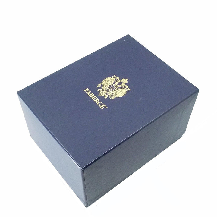 Fabergé decorazione Uovo vetro rosso decoro oro zecchino e strass A/557233 - Gioielleria Capodagli