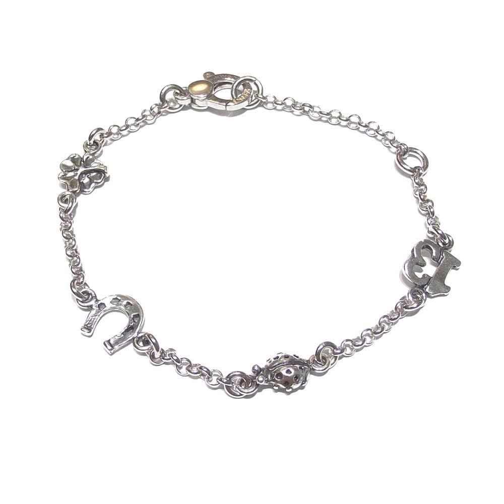 Giovanni Raspini bracciale Fantasy Lucky argento 925 19cm  10348 - Gioielleria Capodagli