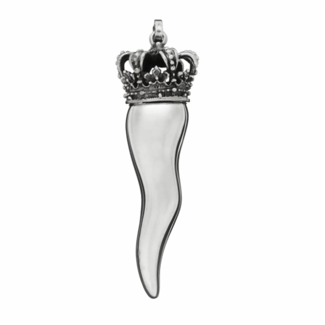 Giovanni Raspini ciondolo argento charm corno grande corona 8756 - Gioielleria Capodagli