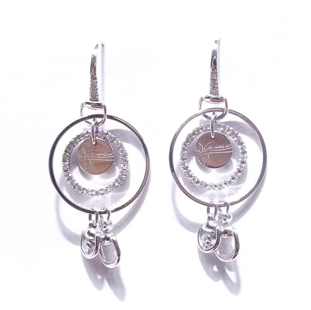Gucci orecchini Flora oro bianco 18kt e brillanti 181427 J8540 9066 - Gioielleria Capodagli