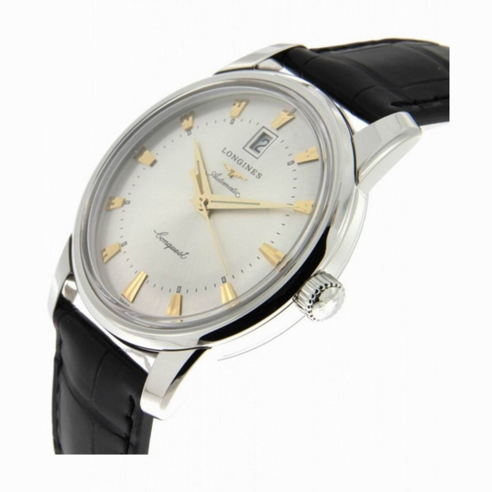 Longines orologio Conquest Heritage 40mm argento automatico acciaio L1.645.4.75.4 - Gioielleria Capodagli