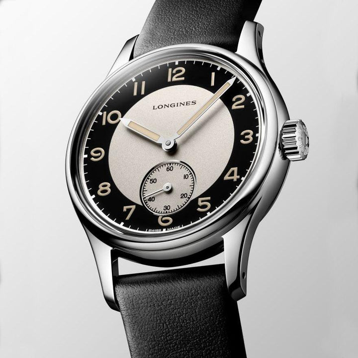 Longines orologio Heritage Classic Tuxedo 38,5mm nero automatico acciaio L2.330.4.93.0 - Capodagli 1937