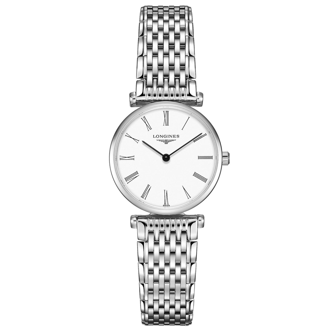 Longines orologio La Grande Classique 24mm bianco acciaio quarzo L4.209.4.11.6 - Gioielleria Capodagli