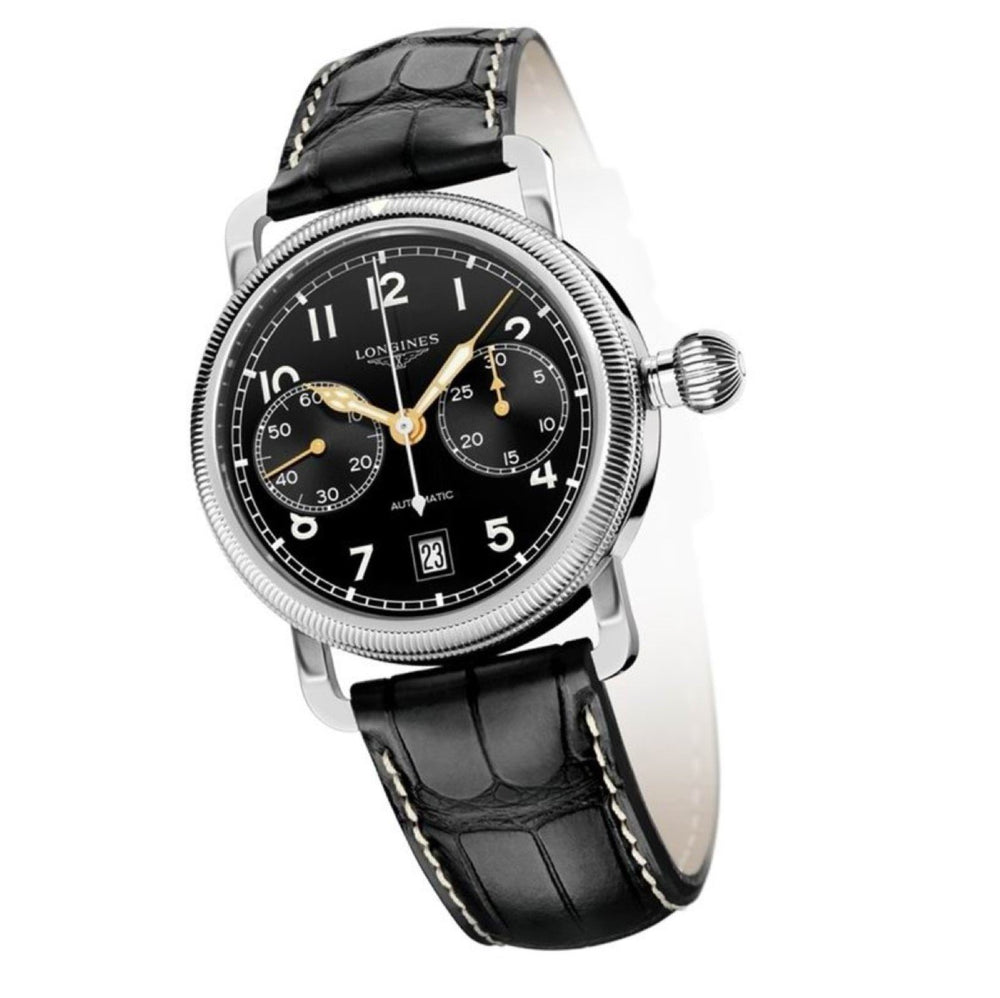 Longines orologio uomo Heritage Avigation Oversize Crown Chronograph 41mm automatico L2.783.4.53.2 - Gioielleria Capodagli