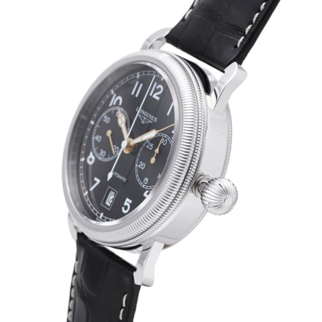 Longines orologio uomo Heritage Avigation Oversize Crown Chronograph 41mm automatico L2.783.4.53.2 - Gioielleria Capodagli