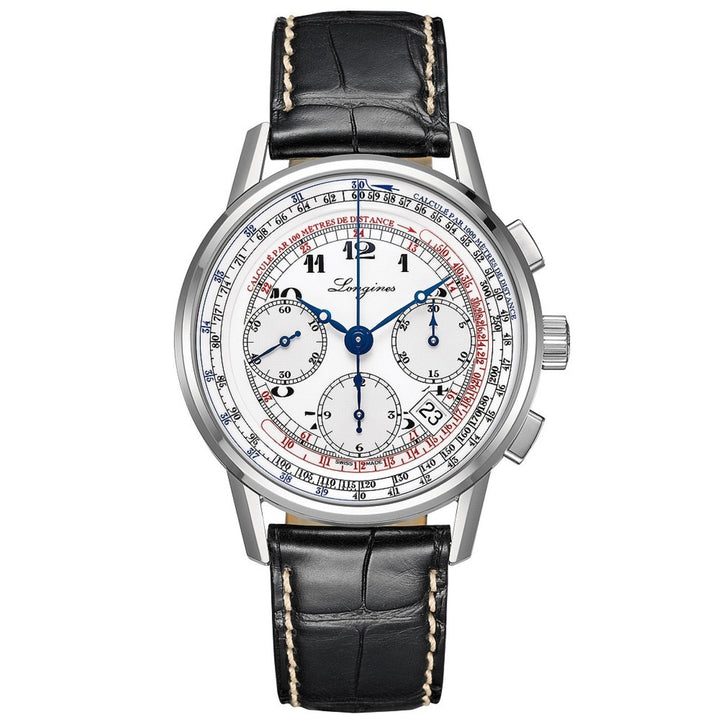 Longines orologio uomo Heritage Chronograph 41mm automatico acciaio L2.781.4.13.2 - Gioielleria Capodagli