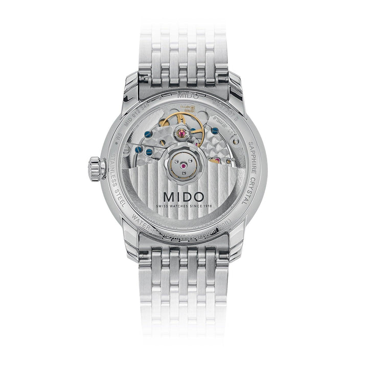 Mido orologio Baroncelli Heritage Lady 33mm bianco automatico acciaio M027.207.11.016.00 - Capodagli 1937