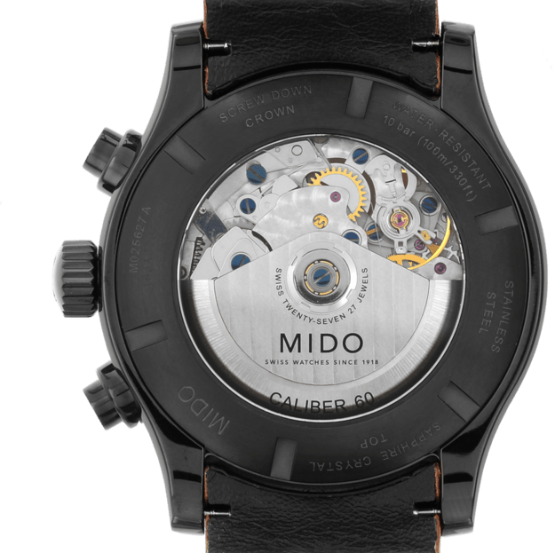 Mido orologio Multifort Chronograph Adventure 44mm antracite automatico acciaio finitura PVD nero M025.627.36.061.10 - Gioielleria Capodagli