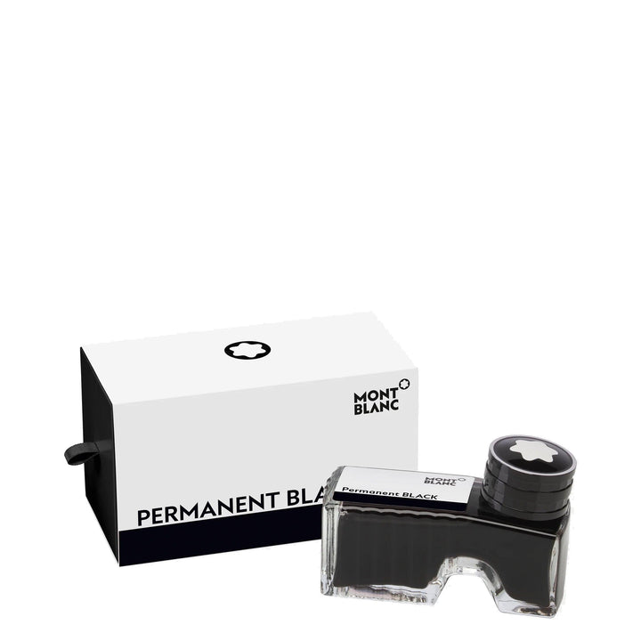 Montblanc boccetta d’inchiostro 60ml Permanent Black DIN ISO 14145-2 nero indelebile 128196 - Capodagli 1937