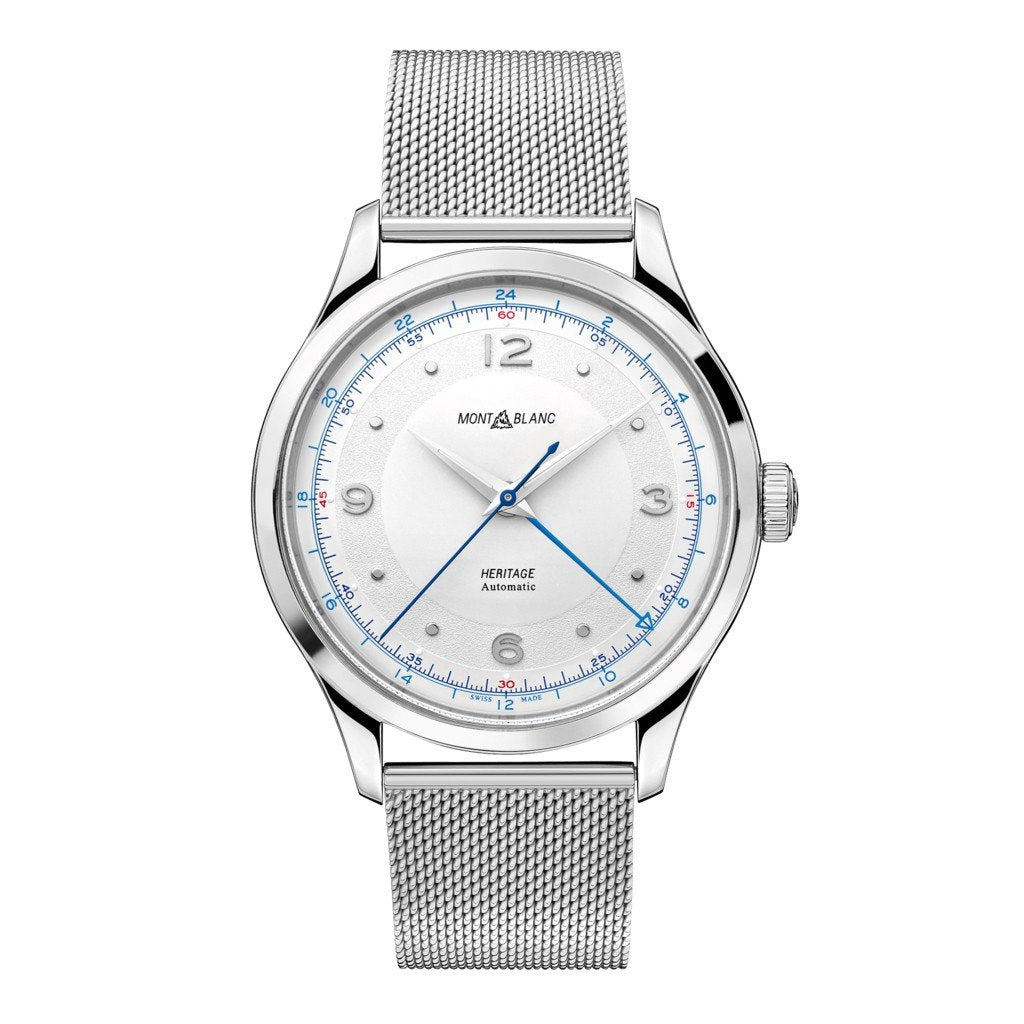 Montblanc orologio uomo Heritage GMT 40mm automatico acciaio 119949 - Gioielleria Capodagli