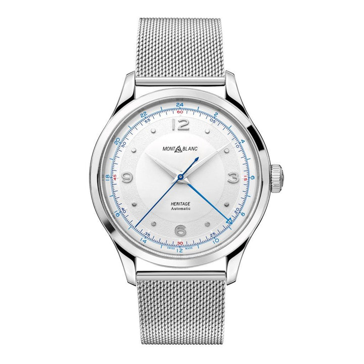 Montblanc orologio uomo Heritage GMT 40mm automatico acciaio 119949 - Gioielleria Capodagli