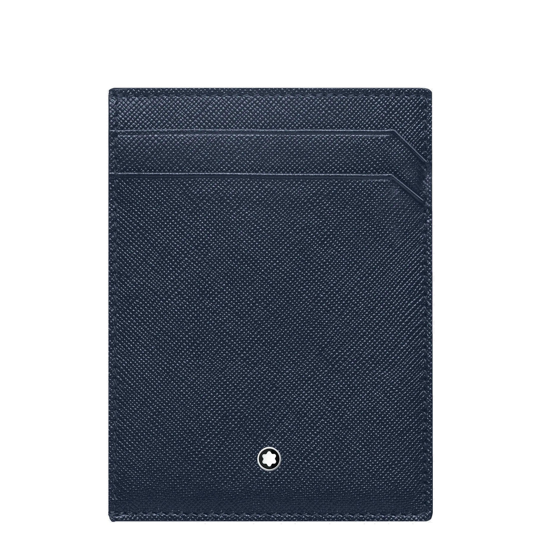 Montblanc porta carte di credito tascabile 4 scomparti con portadocumento Montblanc Sartorial blu 128594 - Capodagli 1937