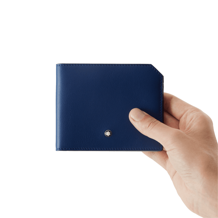 Montblanc portafoglio 6 scomparti Meisterstück Selection Soft blu 130059 - Capodagli 1937