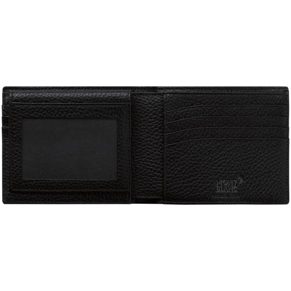 Montblanc portafoglio 9 scomparti con tasca trasparente Meisterstück Soft Grain nero 114466 - Gioielleria Capodagli