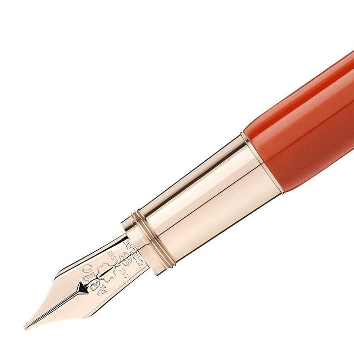 Montblanc stilografica Heritage collection Rouge Et Noir Spider Metamorphosis Edizione Speciale Corallo punta F 118201 - Gioielleria Capodagli