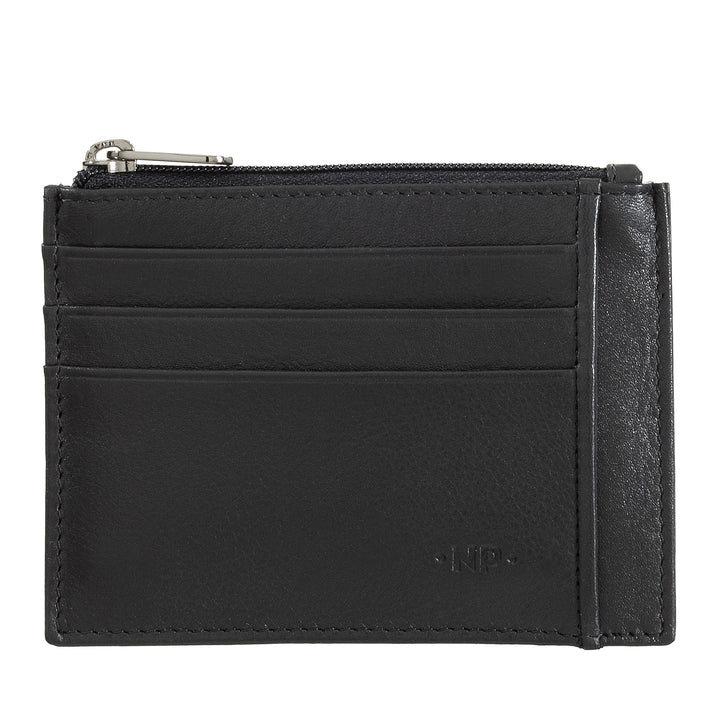 Cloud Leather Sachet Wallet Credit Card Holder Pocket Leather Coin Pocket Zipper Zip