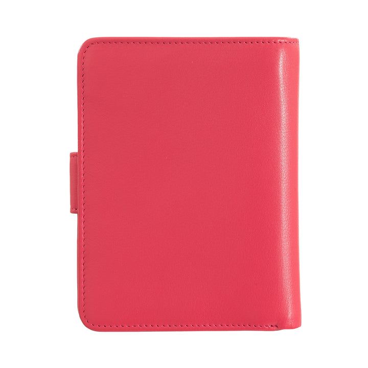 DuDu ארנק נשים במנעול RFID עור רך צבעוני עם מחזיק רוכסן ומחזיק כרטיסי אשראי