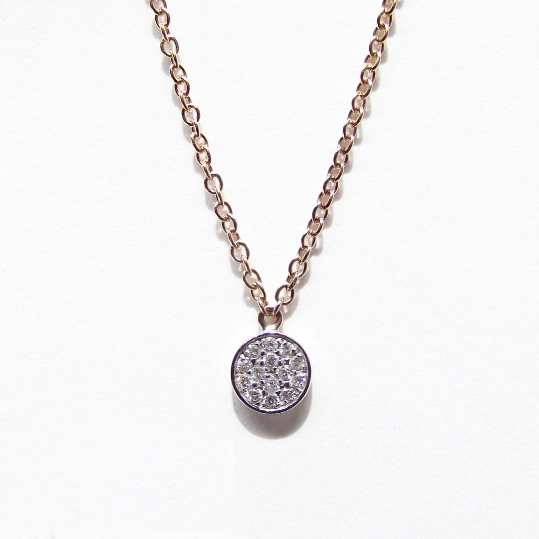 Sidalo girocollo Tondino oro rosa 18kt 2,00g diamanti 0,07ct colore G purezza VS1 0376GI-R - Gioielleria Capodagli