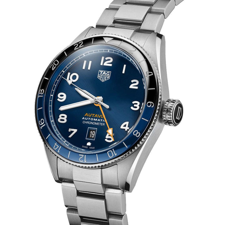 TAG Heuer orologio Autavia COSC GMT Calibre 7 Limited Edition 42mm blu automatico acciaio WBE511A.BA0650 - Capodagli 1937