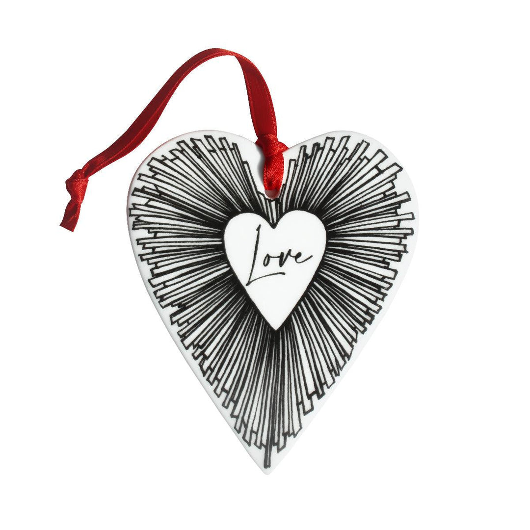 Taitù decorazione cuore Love 8,5x10cm porcellana Fine Bone China 12-6-22-D - Gioielleria Capodagli