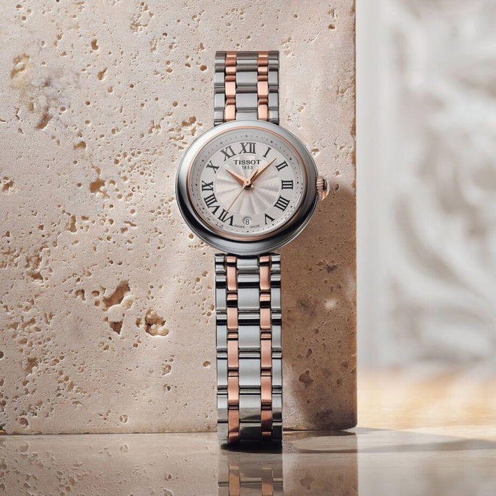 Tissot orologio donna Bellissima Small Lady bianco 26mm quarzo bicolore oro rosa T126.010.22.013.01 - Capodagli 1937