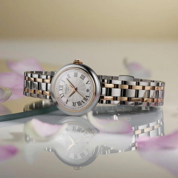 Tissot orologio donna Bellissima Small Lady bianco 26mm quarzo bicolore oro rosa T126.010.22.013.01 - Capodagli 1937