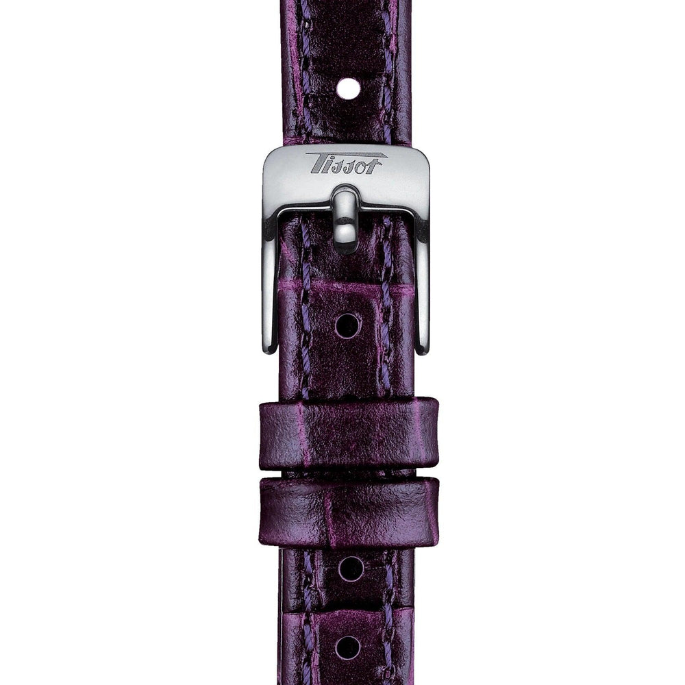 Tissot orologio donna Heritage Porto Small Lady 22x30mm quarzo acciaio e pelle porpora T128.109.16.032.00 - Gioielleria Capodagli