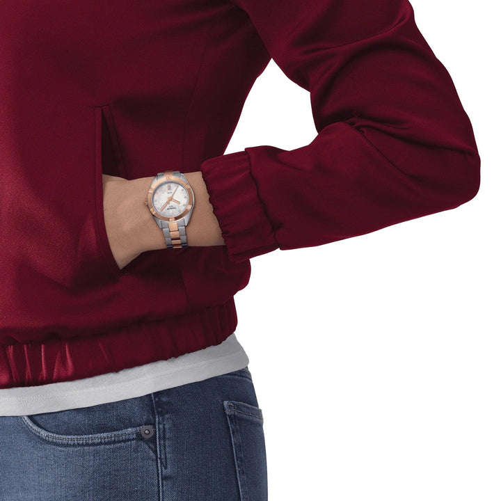 Tissot orologio PR 100 Sport Chic 36mm madreperla quarzo acciaio finitura PVD oro rosa T101.910.22.116.00 - Capodagli 1937