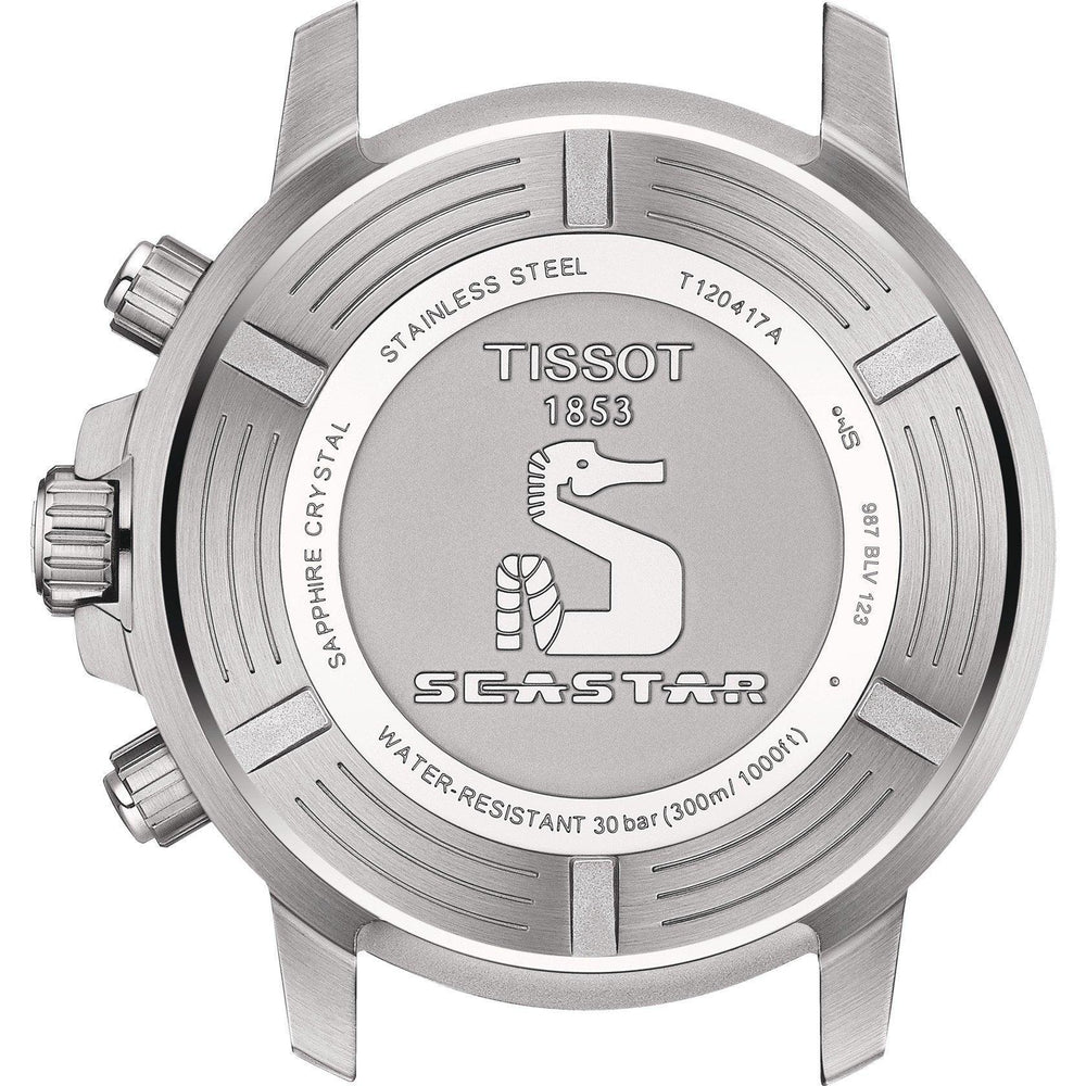 Tissot orologio Seastar 1000 Chronograph 45mm blu quarzo acciaio T120.417.11.041.01 - Capodagli 1937