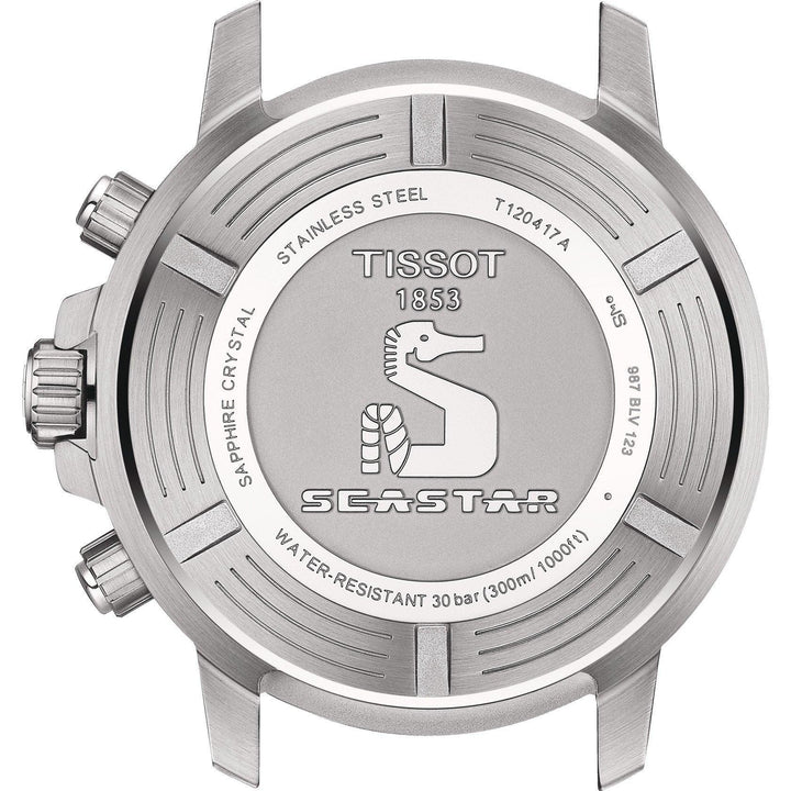 Tissot orologio Seastar 1000 Chronograph 45mm blu quarzo acciaio T120.417.11.041.01 - Capodagli 1937