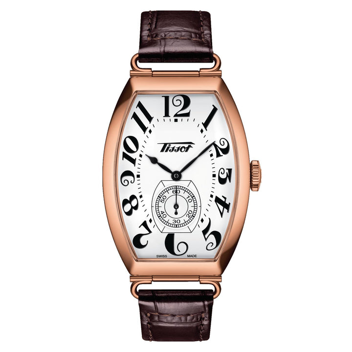 Tissot orologio uomo Heritage Porto Mechanical 31x42mm acciaio pvd oro rosa carica manuale T128.505.36.012.00 - Gioielleria Capodagli