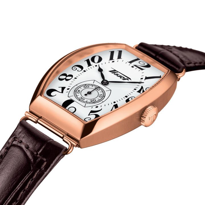 Tissot orologio uomo Heritage Porto Mechanical 31x42mm acciaio pvd oro rosa carica manuale T128.505.36.012.00 - Gioielleria Capodagli