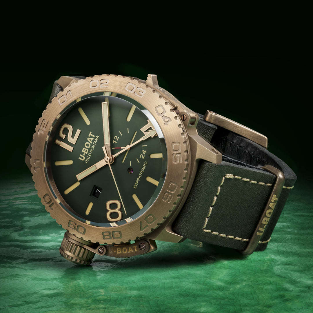שעון צבעי מים U-Boat 46 ברונזה GR 46 מ"מ ירוק ברונזה אוטומטי 9088