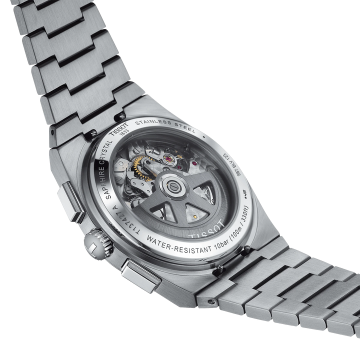Tissot Watch PRX כרונוגרף אוטומטי 42 מ"מ פלדה אוטומטית לבנה T137.427.11.011.00