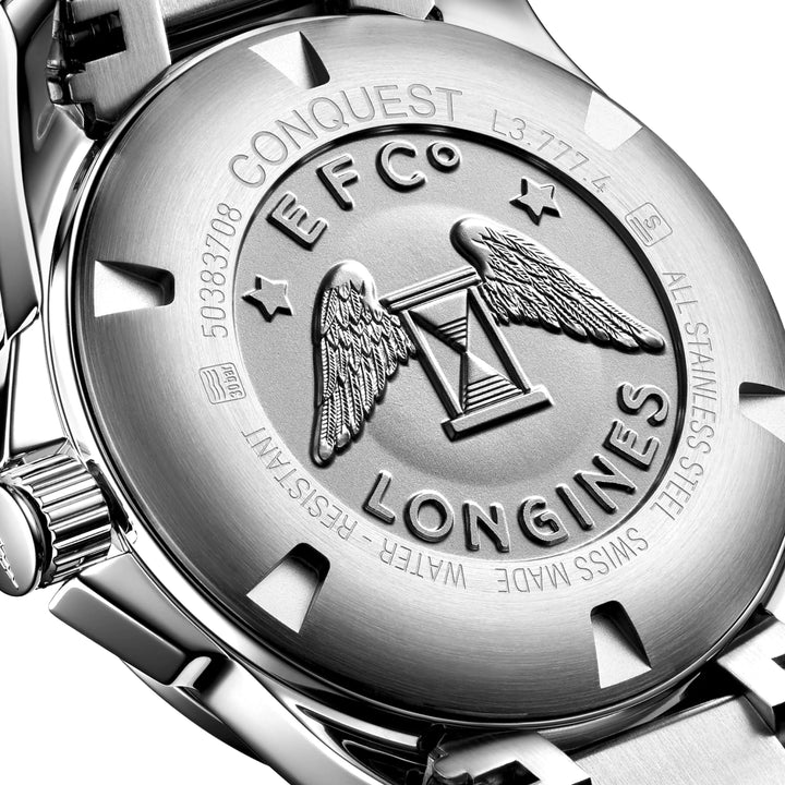 לונגינס כיבוש 41 מ"מ שעון פלדה כחולה אוטומטית L3.777.4.99.6