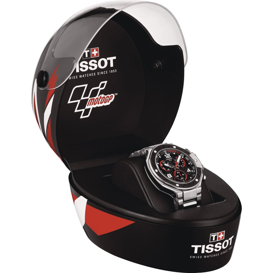 Tissot T-Race MotoGP כרונוגרף 2022 מהדורה מוגבלת 8000 חתיכות 45 מ"מ פלדה קוורץ שחור T141.417.11.057.00